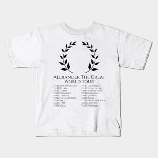 Ancient Greek History - Alexander The Great World Tour Kids T-Shirt